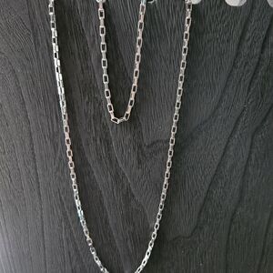 Men's Silver Box Link Set